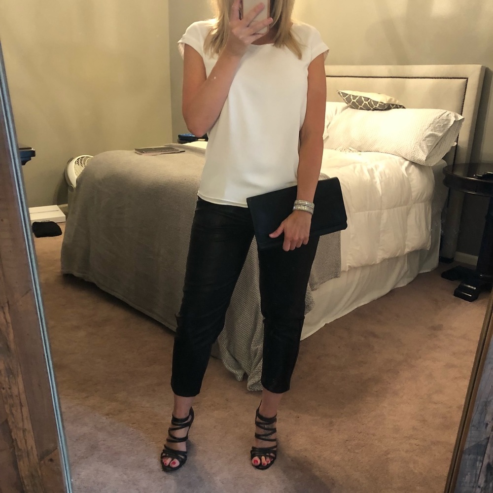 Banana Republic Faux leather capris